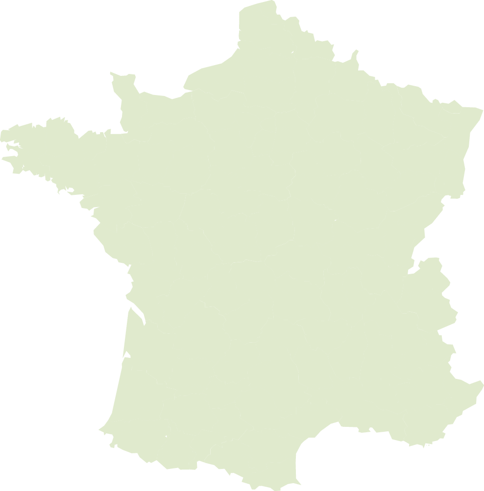 Carte de France des villes desservies